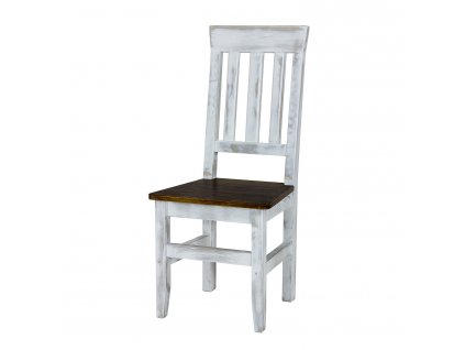 Rustikální jídelní židle KOLMAR (Barevné provedení Bílý vosk K17 -  tmavý vosk K02)