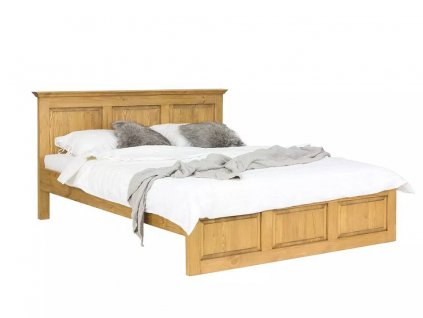 Rustikální postel CORDOBA ACC03 rošt ZDARMA (Barevné provedení Tmavý vosk K02, Rozměry postele 90 x 200 cm)