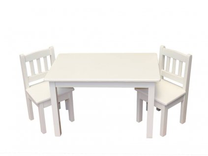 Dětský stoleček se židličkami MINI 2 bílý