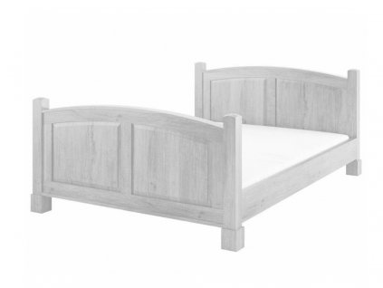 Rustikální postel  WHITE HOME ACC05 (Barevné provedení Bílý vosk - K17, Rozměry postele 90 x 200 cm)