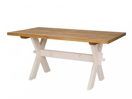Rustikální jídelní stůl WHITE HOME MES16 nohy ve tvaru X (Rozměr stolu 200 x100 cm)