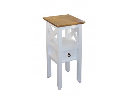 stolek na kytku bílý