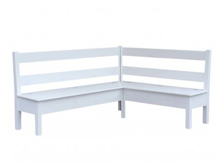 bílá rohová lavice bax20 pravá