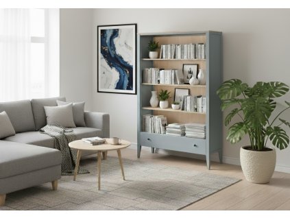 Knihovna RT2 šedomodrá