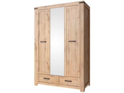 MORTY skříň se zrcadlem 3d2s - dub wotan
