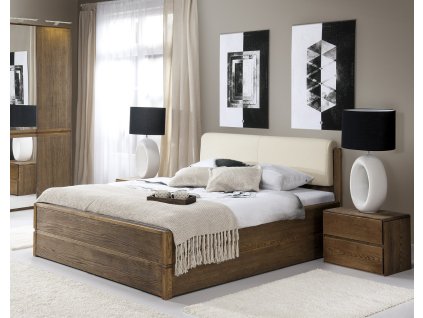 postel atlanta dub paleny s nocnimi stolky