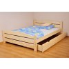 Manželská postel z masivu KARLA se šuplíkem (Rozměry 140x200cm)
