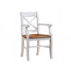 Rustikální židle SWEET HOME SIL21 s područkami (Barevné provedení Bílá - ořech lak)