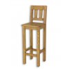Rustikální barová židle CORDOBA SIL10 (Barevné provedení Tmavý vosk K02)