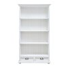 Rustikální knihovna WHITE HOME REG01 (Barevné provedení Bílý vosk K17 - Bílý vosk K17)
