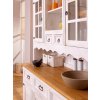 Rustikální vitrína WHITE HOME VIT16 (Barevné provedení Bílý vosk K17 - Bílý vosk K17)