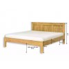 Rustikální postel WHITE HOME ACC01 (Barevné provedení Bílý vosk - K17, Rozměry postele 90 x 200 cm)