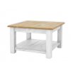 Rustikální konferenční stolek WHITE HOME MES06 (Barevné provedení Bílý vosk K17 -  tmavý vosk K02, Provedení varianta B)