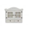 Rustikální závěsná vitrína  WHITE HOME COS07 (Barevné provedení Bílý vosk K17 - Bílý vosk K17)