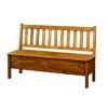 Rustikální lavice CORDOBA SIL14 150 cm (Barevné provedení Tmavý vosk K02, Provedení varianta B)