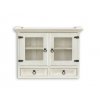 Rustikální závěsná vitrína  WHITE HOME COS09 (Barevné provedení Bílý vosk K17 - Bílý vosk K17)
