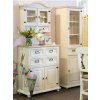 Rustikální závěsná vitrína  WHITE HOME COS09 (Barevné provedení Bílý vosk K17 - Bílý vosk K17)