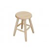 Taburet z masivu kulatý MET TAB01