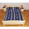 Postel z masivu KARLA 200x90 bílá