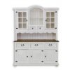Masivní kredenc WHITE HOME Slim VIT101 (Barevné provedení Bílá patina K03 - tmavý vosk K02)