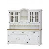 Masivní kredenc WHITE HOME Slim VIT102 (Barevné provedení Bílý vosk K17 -  tmavý vosk K02)