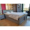 Manželská postel PROVENCE L3P s úložným prostorem olivová, šedomodrá