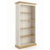 Knihovna z masivu TOSKANIA LUX dřevěný regál (Barevné provedení Bílá - tmavě hnědá 22-25)