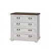 Masivní komoda WHITE HOME Slim COM105 (Barevné provedení Bílý vosk K17 -  tmavý vosk K02)