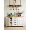 Masivní komoda WHITE HOME Slim COM110 (Barevné provedení Bílý vosk K17 -  tmavý vosk K02)
