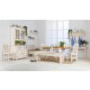 Masivní kredenc WHITE HOME Slim VIT105 (Barevné provedení Bílý vosk K17 -  tmavý vosk K02)
