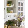Masivní kredenc WHITE HOME Slim VIT105 (Barevné provedení Bílý vosk K17 -  tmavý vosk K02)