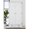 Rustikální skříň WHITE HOME SZY01/B kombinovaná (Barevné provedení Bílý vosk K17 - Bílý vosk K17)