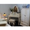 Rustikální skříň WHITE HOME SZY01/C s policemi (Barevné provedení Bílý vosk K17 - Bílý vosk K17)
