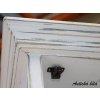 Rustikální skříň WHITE HOME SZY02/A s tyčí (Barevné provedení Bílý vosk K17 - Bílý vosk K17)
