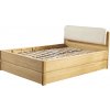 Dubová postel ATLANTA 200x200 cm dub pálený DÁREK ZDARMA