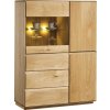 Dubová vitrína ATLANTA 12 dub přírodní (Barevné provedení Dub - přírodní)