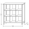 Dřevěný regál rozměry