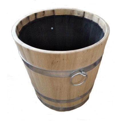 dřevěný květináč dubový, dřevěné truhlíky 60x60 cm fryz