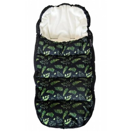 Dětský Fusak maxi Černý s kapradinami