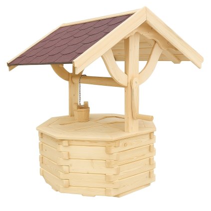 studna šindelova strecha přirodní borovice