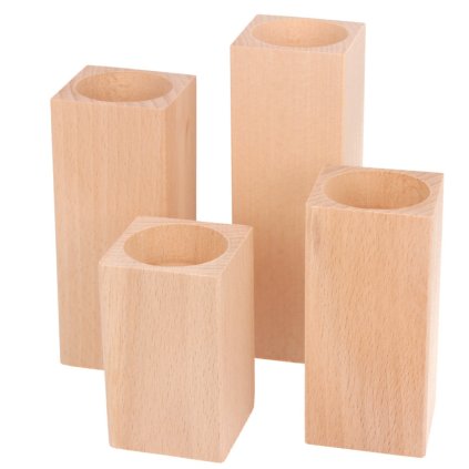 Dřevěné svícny 8x10x12x16 ČTVEREC