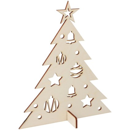 Dřevěný vánoční stromek na stojanu OZDOBA GA06
