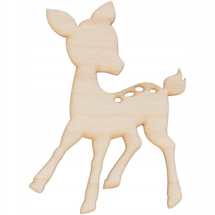 Dřevěná dekorace srnka