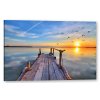 Tištěný Obraz na plátně Pohled na jezero západ slunce Art