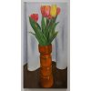 Tulipány ve vaze, originální ručně malovaný olejový obraz, olejomalba na platně, rozměr 30x60 cm