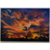 Západ slunce, originální ručně malovaný olejový obraz, olejomalba na platně, rozměr 60x40 cm