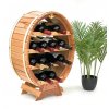 Dřevěný stojan na víno ve tvaru sudu, s kapacitou až 12 lahví "Dandi"