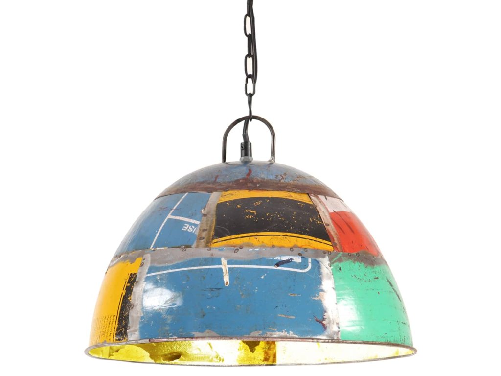 Industriální vintage závěsné svítidlo 25 W pestré kulaté 41 cm 320545