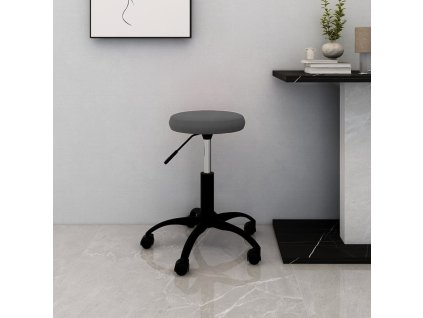 Otočná kancelářská židle tmavě šedá samet 333175