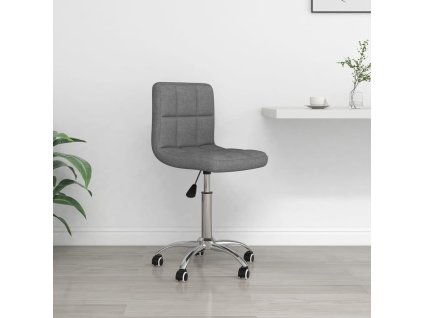 Otočná kancelářská židle světle šedá textil 334313
